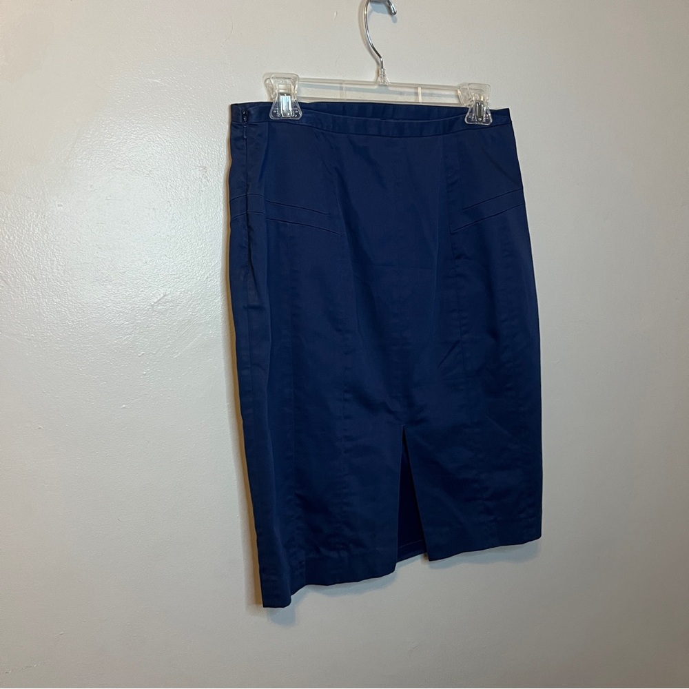 Express Design Studio Solid Pencil Skirt Dark Roy… - image 4